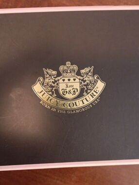 Juicy Couture Black Box with Gold Crest Logo